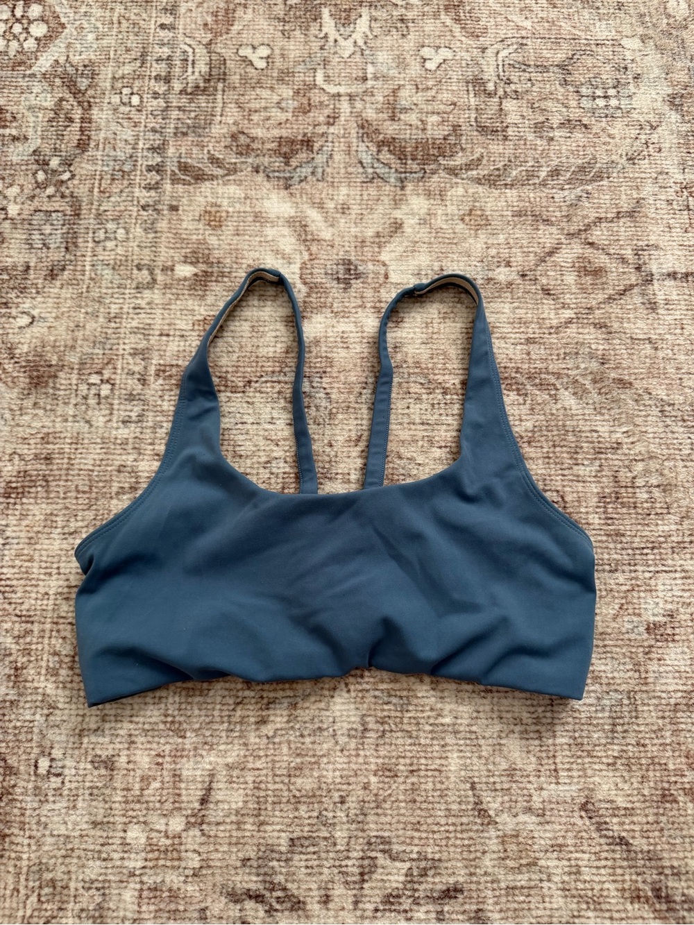 Vuori Scoop-Style Sports Bra in Slate Blue